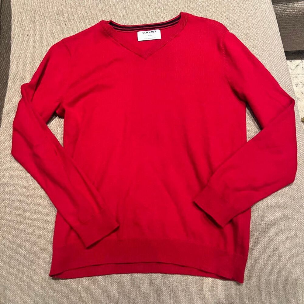 Boys Red Old Navy 100% Cotton Sweater